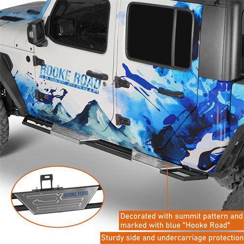 Load image into Gallery viewer, Hooke Road Jeep Gladiator Side Steps for 2020-2025 Jeep Gladiator JT b7023s 7