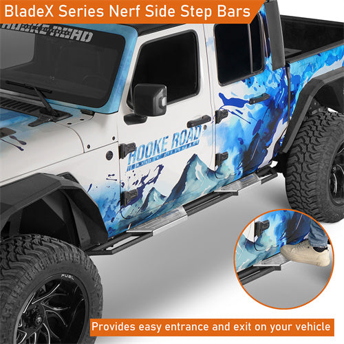 Load image into Gallery viewer, Hooke Road Jeep Gladiator Side Steps for 2020-2025 Jeep Gladiator JT b7023s 8