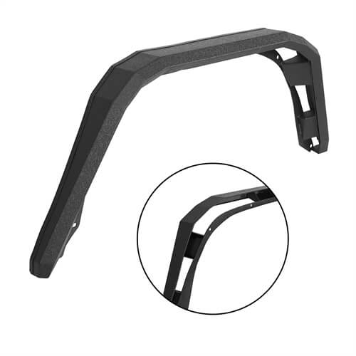 2020-2023 Jeep Gladiator JT Steel Flat Rear Fender Flares - Hooke Road b7016s 11