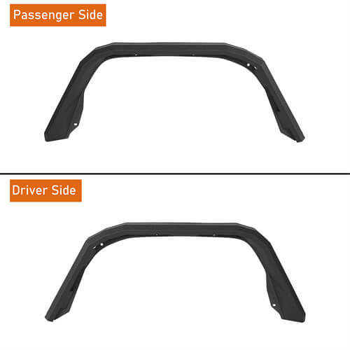Load image into Gallery viewer, 2020-2023 Jeep Gladiator JT Steel Flat Rear Fender Flares - Hooke Road b7016s 9