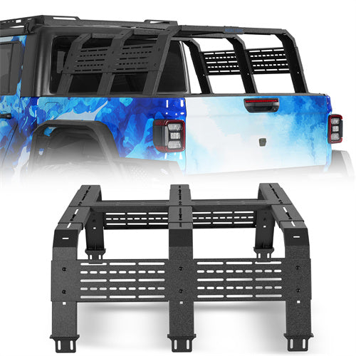 Overland Bed Rack For 2016-2025 Toyota Tacoma & 2020-2025 Jeep Gladiator JT – 800 Lbs Capacity With LED Light