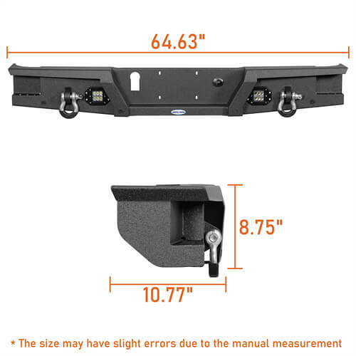 Load image into Gallery viewer, HookeRoad Jeep Gladiator Rear Bumper for 2020-2024 Jeep Gladiator JT b7003s 15