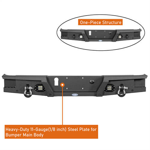 Load image into Gallery viewer, HookeRoad Jeep Gladiator Rear Bumper for 2020-2024 Jeep Gladiator JT b7003s 9