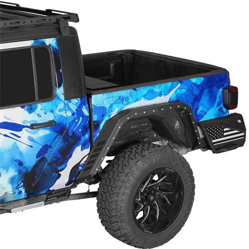 Hooke Road 2020-2025 Jeep Gladiator Rear Fender Flares b7020s 2