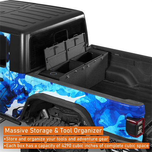 Hooke Road 2020-2025 Jeep Gladiator Tool Box Lockable Storage Box b7026s 7
