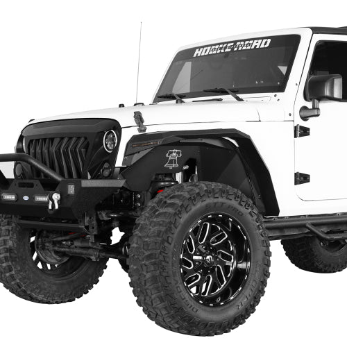 Load image into Gallery viewer, Hooke Road Jeep JK Aluminum Front Inner Fender Liners for 2007-2018 Jeep Wrangler JK b2115s 2