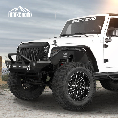 Load image into Gallery viewer, Hooke Road Jeep JK Aluminum Front Inner Fender Liners for 2007-2018 Jeep Wrangler JK b2115s 4