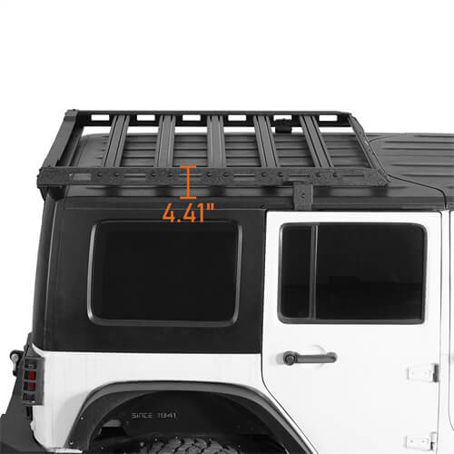Jeep Wrangler JK Aluminum Luggage Rack Roof Rack 4x4 Jeep Parts - Hooke Road b2078 12