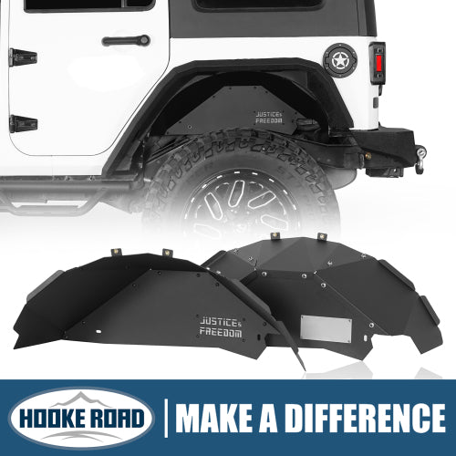 Load image into Gallery viewer, Hooke Road Jeep JK Rear Inner Fender Liners for 2007-2018 Jeep Wrangler JK b2116s 12