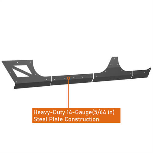 Load image into Gallery viewer, HookeRoad Jeep JK Body Armor Cladding for 2007-2018 Jeep Wrangler JK 4-Door b2045s 11