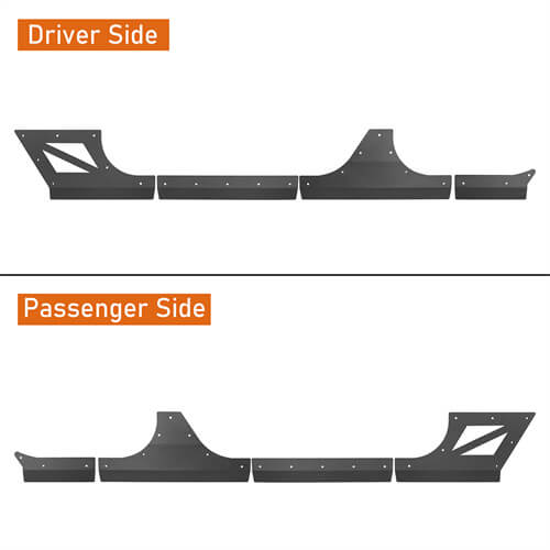 Load image into Gallery viewer, HookeRoad Jeep JK Body Armor Cladding for 2007-2018 Jeep Wrangler JK 4-Door b2045s 14