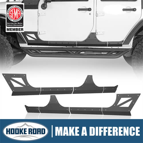 Load image into Gallery viewer, HookeRoad Jeep JK Body Armor Cladding for 2007-2018 Jeep Wrangler JK 4-Door b2045s 1