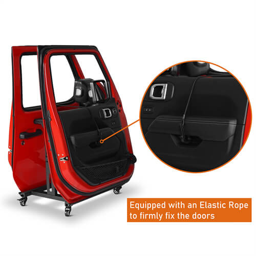 Load image into Gallery viewer, Door Storage Rack Cart Fits For 2 Doors 97-23 Jeep Wrangler TJ JK JL Gladiator JT & 21-23 Ford Bronco - HookeRoad b1033 13