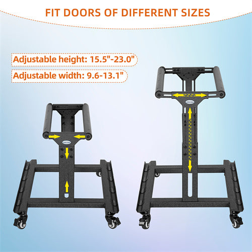 Load image into Gallery viewer, Door Storage Rack Cart Fits For 2 Doors 97-23 Jeep Wrangler TJ JK JL Gladiator JT & 21-23 Ford Bronco - HookeRoad b1033 7