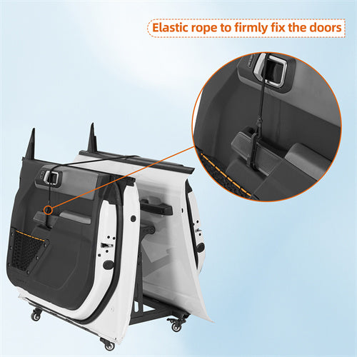 Load image into Gallery viewer, Door Storage Rack Cart Fits For 2 Doors 97-23 Jeep Wrangler TJ JK JL Gladiator JT & 21-23 Ford Bronco - HookeRoad b1033 8