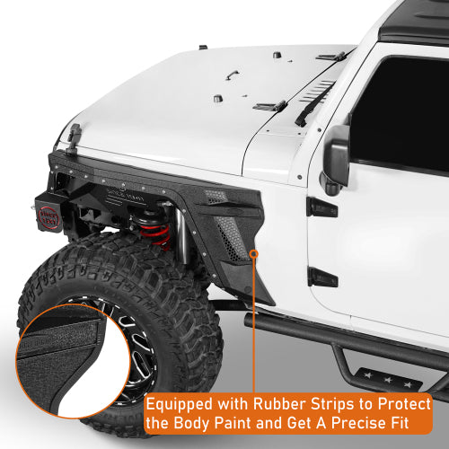 Load image into Gallery viewer, Hooke Road Jeep JK Front Fender Flares for 2007-2018 Jeep Wrangler JK b2103 13