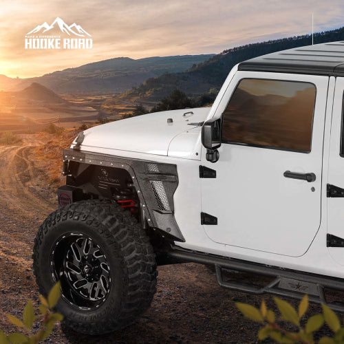Load image into Gallery viewer, Hooke Road Jeep JK Front Fender Flares for 2007-2018 Jeep Wrangler JK b2103 5