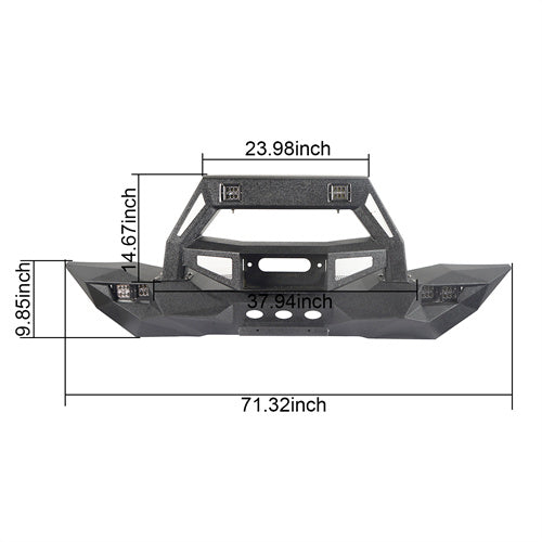 Load image into Gallery viewer, Hooke Road Offroad Aftermarket Front Bumpers For 2007-2018 Jeep Wrangler JK/JKU