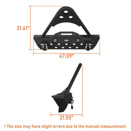 Load image into Gallery viewer, Hooke Road Offroad Aftermarket Front Bumpers For 2007-2018 Jeep Wrangler JK/JKU