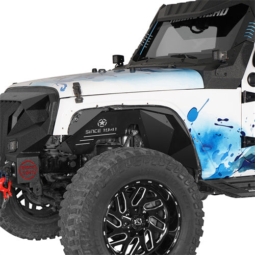 Hooke Road Jeep JK Front Inner Fender Liners for 2007-2018 Jeep Wrangler JK b2113s 3