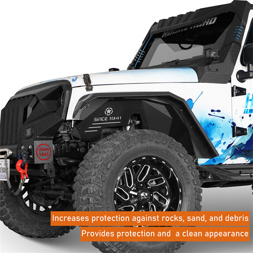 Load image into Gallery viewer, Hooke Road Jeep JK Front Inner Fender Liners for 2007-2018 Jeep Wrangler JK b2113s 7
