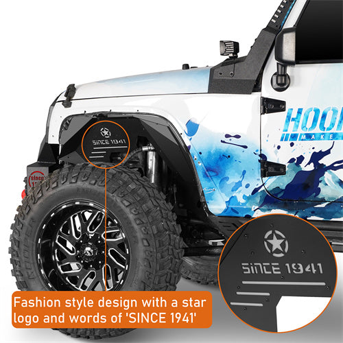 Load image into Gallery viewer, Hooke Road Jeep JK Front Inner Fender Liners for 2007-2018 Jeep Wrangler JK b2113s 8