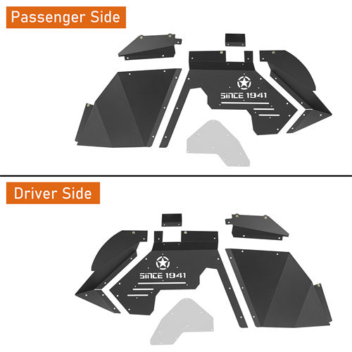Load image into Gallery viewer, HookeRoad Jeep JK Front and Rear Inner Fender Liners for 2007-2018 Jeep Wrangler JK b21132114 5