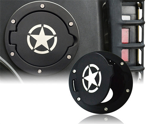 Load image into Gallery viewer, Hooke Road Jeep JK Gas Cap Cover Fuel Filler Door for 2007-2018 Jeep Wrangler JK & Unlimited mmr20074 1