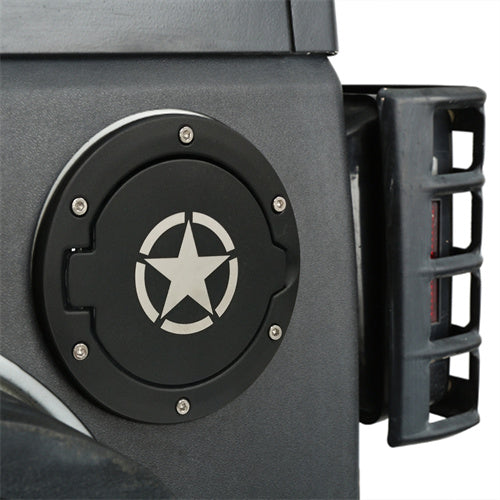 Load image into Gallery viewer, Hooke Road Jeep JK Gas Cap Cover Fuel Filler Door for 2007-2018 Jeep Wrangler JK & Unlimited mmr20074 2