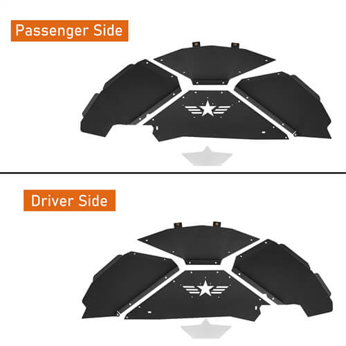 Load image into Gallery viewer, Rear Inner Fender Liners 4x4 wheel parts For 2007-2018 Jeep Wrangler JK - Hooke Road b2070s 5