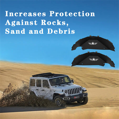 Load image into Gallery viewer, Rear Inner Fender Liners 4x4 wheel parts For 2007-2018 Jeep Wrangler JK - Hooke Road b2070s 3