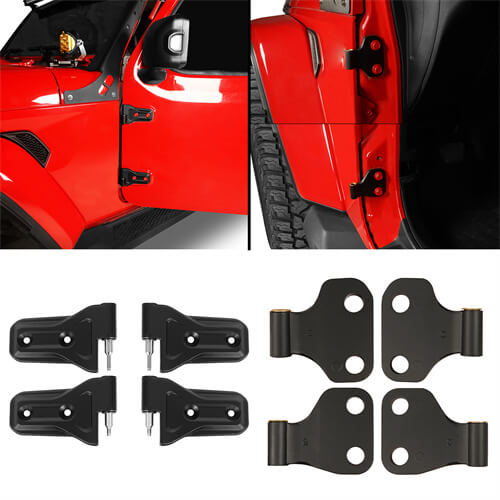 Load image into Gallery viewer, Black Door Hinge Kit Replacement For 2018-2022 Jeep Wrangler JL - Hooke Road mmr30125 2