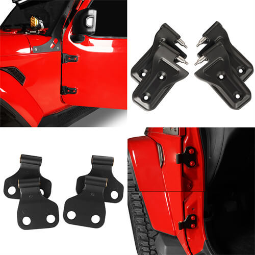 Load image into Gallery viewer, Black Door Hinge Kit Replacement For 2018-2022 Jeep Wrangler JL - Hooke Road mmr30125 4