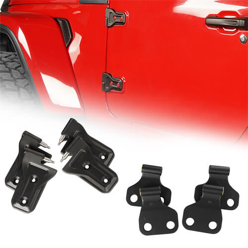 Load image into Gallery viewer, Black Door Hinge Kit Replacement For 2018-2022 Jeep Wrangler JL - Hooke Road mmr30125 5