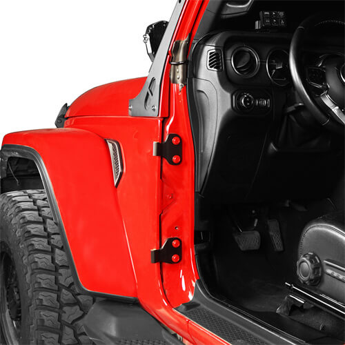 Load image into Gallery viewer, Black Door Hinge Kit Replacement For 2018-2022 Jeep Wrangler JL - Hooke Road mmr30125 7