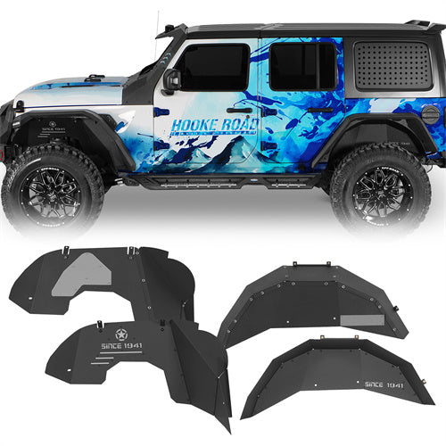 Load image into Gallery viewer, Hooke Road 2018-2025 Jeep JL Inner Fender Liner Front & Rear Aluminum b3085s 1