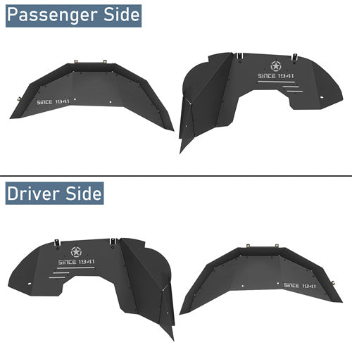 Load image into Gallery viewer, Hooke Road 2018-2025 Jeep JL Inner Fender Liner Front & Rear Aluminum b3085s 5