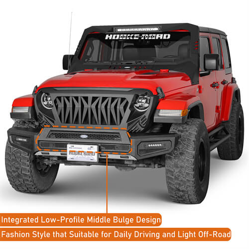 Load image into Gallery viewer, Jeep Wrangler JL Front Bumper Gladiator JT Front Bumper 4x4 Jeep Parts - Hooke Road b3065 10