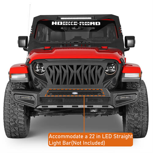 Load image into Gallery viewer, Jeep Wrangler JL Front Bumper Gladiator JT Front Bumper 4x4 Jeep Parts - Hooke Road b3065 11