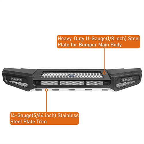 Load image into Gallery viewer, Jeep Wrangler JL Front Bumper Gladiator JT Front Bumper 4x4 Jeep Parts - Hooke Road b3065 12