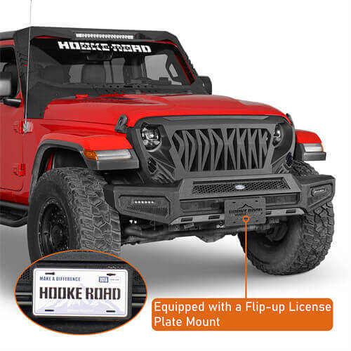 Load image into Gallery viewer, Jeep Wrangler JL Front Bumper Gladiator JT Front Bumper 4x4 Jeep Parts - Hooke Road b3065 8
