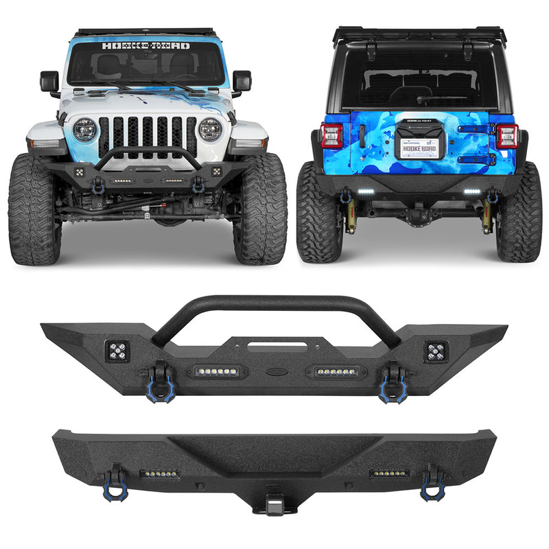 Load image into Gallery viewer, Hooke Road Different Trail Front & Rear Bumper Combo(18-26 Jeep Wrangler JL)