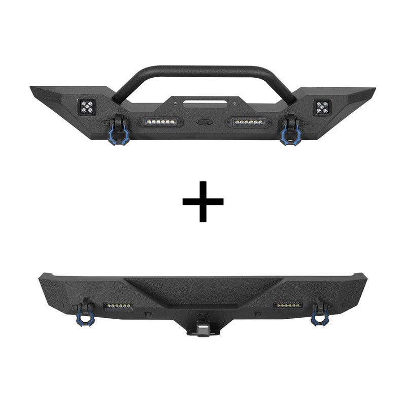 Load image into Gallery viewer, Hooke Road Different Trail Front & Rear Bumper Combo(18-26 Jeep Wrangler JL)