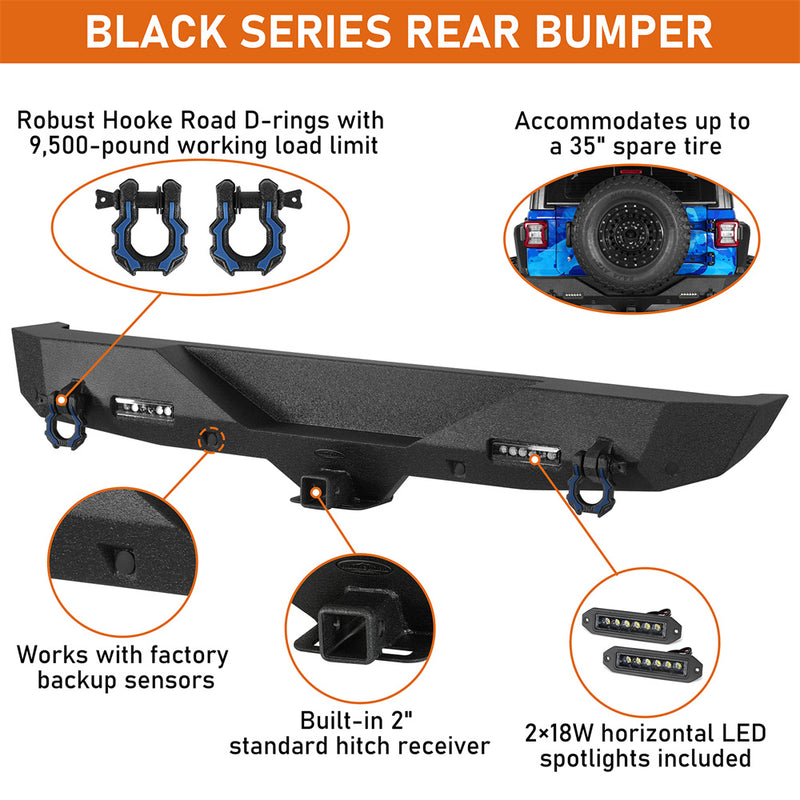 Load image into Gallery viewer, Hooke Road Front Bumper / Rear Bumper / Side Steps(18-26 Jeep Wrangler JL 4-Door)