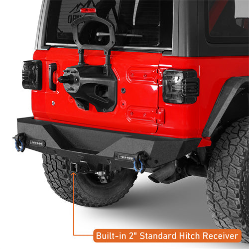 Load image into Gallery viewer, HookeRoad Jeep JL Rear Bumper w/2 Inch Hitch Receiver for 2018-2022 Jeep Wrangler JL b3003bs 10