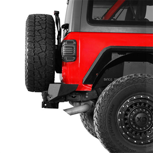 Load image into Gallery viewer, HookeRoad Jeep JL Rear Bumper w/2 Inch Hitch Receiver for 2018-2022 Jeep Wrangler JL b3003bs 3