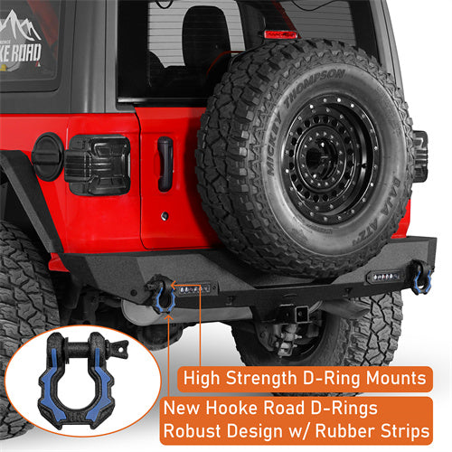 Load image into Gallery viewer, HookeRoad Jeep JL Rear Bumper w/2 Inch Hitch Receiver for 2018-2022 Jeep Wrangler JL b3003bs 8