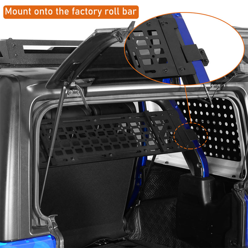 Load image into Gallery viewer, 2018-2026 Jeep JL 4-Door Hardtop Trunk MOLLE Panel Utility Rack Hooke Road 7