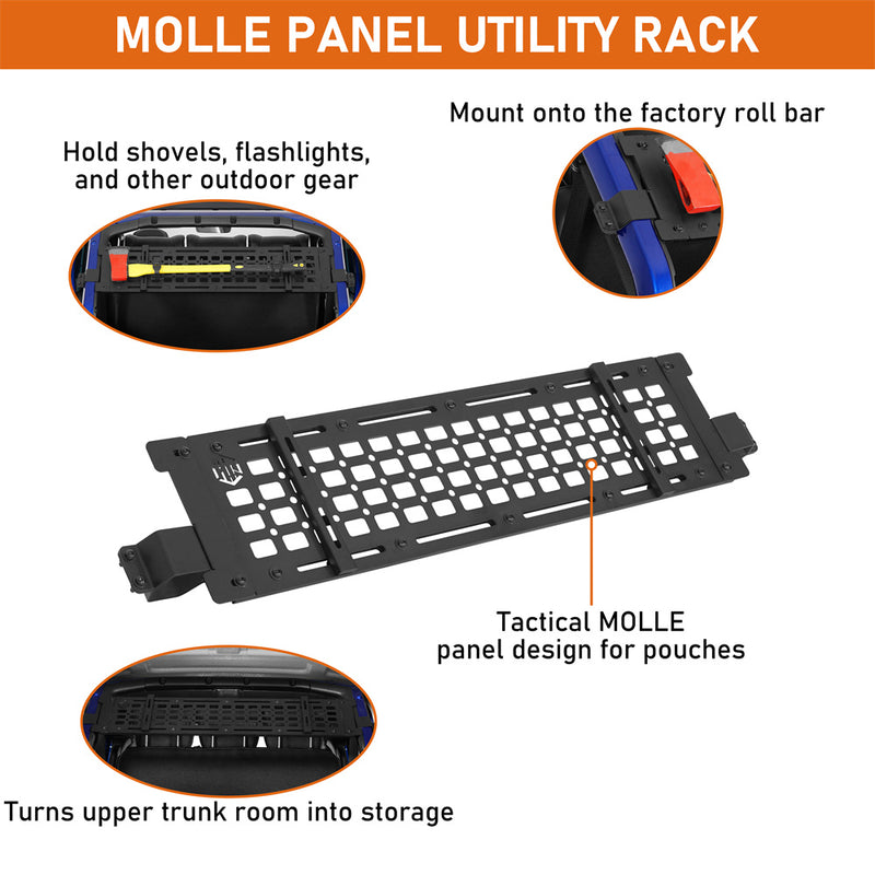 Load image into Gallery viewer, 2018-2026 Jeep JL 4-Door Hardtop Trunk MOLLE Panel Utility Rack Hooke Road 8