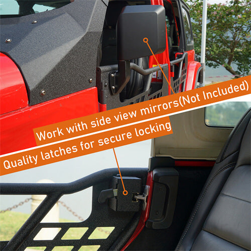 Load image into Gallery viewer, Jeep JL Tube Doors 4 Door Rock Crawler half doors for 2018-2023 Jeep Wrangler JL & Jeep Gladiator JT - HookeRoad  b3009s 14